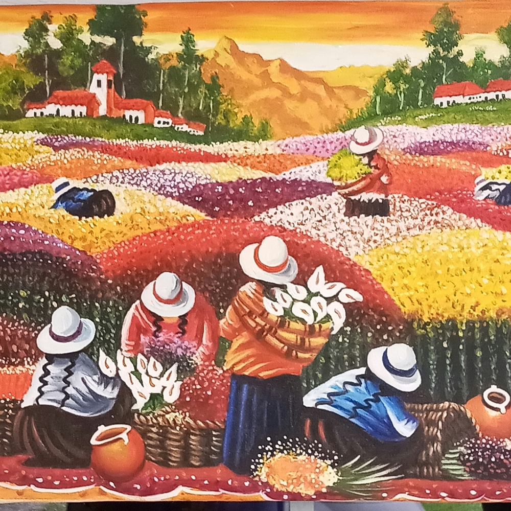 ANDEAN LANDSCAPE  oíl painting